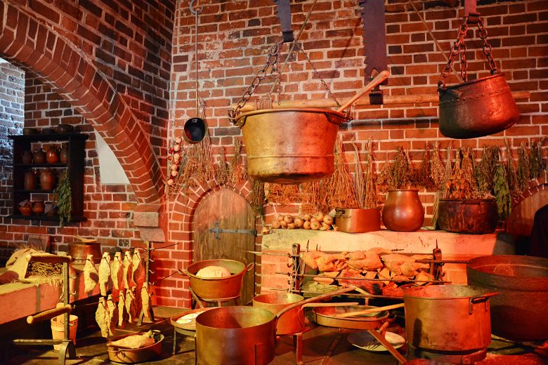 Kuchnia konwentu na zamku wysokim w Malborku.
